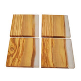 Naturally Med Inc. - Olive Wood Coasters with Clear Resin Edge - Set of 4 Naturally Med Inc.