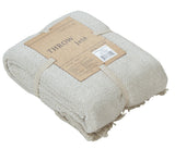 Fabstyles - Fabstyles Herringbone Stripe Cotton Throw Blanket Fringes Fabstyles