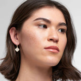 Mother of Pearl Clover Dangle Earrings