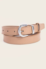 Anarchy Street - Stitched Border Thin Genuine Leather Belt Anarchy Street