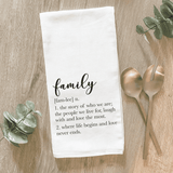 Lissi Designs - Family Definition - Cotton Tea Towel Lissi Designs