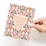 Onderkast Studio - Congrats on Your Happily Ever After Floral Greeting Card Onderkast Studio