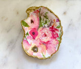 Del Mar Designs DC - Pink Floral Oyster Shell Jewelry Dish Del Mar Designs DC