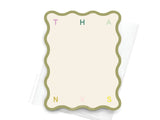 Onderkast Studio - Wavy Die Cut Thanks Notecard Onderkast Studio