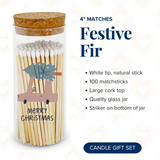 Thankful Greetings - Festive Fir Decorative Matches - Gifts & Stockings Thankful Greetings