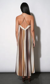 Stella Vertical Watercolor Maxi Dress