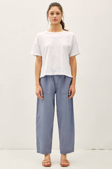 Women's Linen Barrel Pants - Sage