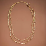 18K Gold Plated Paperclip Chain Necklace