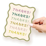 Onderkast Studio - Wavy Die Cut Thanks Notecard Onderkast Studio