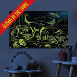Kids Glow in The Dark 100 Piece Dinosaur Puzzle for Kids Dan&Darci