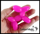 Curious Minds Toys - 1 Mini Balloon Dog Stretchy Toy - Cute Squishy Sensory Fidg Curious Minds Toys