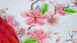 Quilling Card - Quilled Cardinal & Cherry Blossom Greeting Card Quilling Card