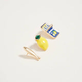 - 1 Inch Sardines Can Fish Lemon Brooch Pin Set of 3