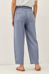 Women's Linen Barrel Pants - Sage