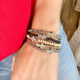 Love, Lisa - Christine's Sparkling Cross Beaded 4mm Bracelet Love, Lisa