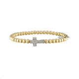 Love, Lisa - Christine's Sparkling Cross Beaded 4mm Bracelet Love, Lisa