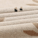 Bleu La La - 100% Luxury Cotton Receiving Swaddle Baby Blanket - Deer Bleu La La