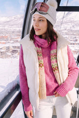 Fair Isle Chunky Knit Scarf