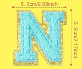 Chenille self adhesive letter patch Harper & Barlow