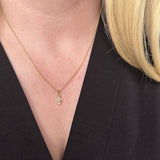 GoldFi - 18k Gold Filled Mini Bezel CZ Cross Charm GoldFi