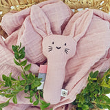 Summerville organic - Organic Soft Rattle Rabbit Pale Mauve Summerville organic