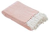 Fabstyles - Fabstyles Herringbone Stripe Cotton Throw Blanket Fringes Fabstyles