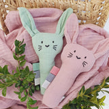 Summerville organic - Organic Soft Rattle Rabbit Pale Mauve Summerville organic