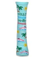 Women's Goodbye Tension Hello Pension Greeting Card Socks Infinity Classics International Inc.