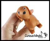 Curious Minds Toys - 1 Stretchy Weiner Dog Crushed Bead Sand Filled - Doggy Lover Curious Minds Toys