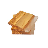 Naturally Med Inc. - Olive Wood Coasters with Clear Resin Edge - Set of 4 Naturally Med Inc.