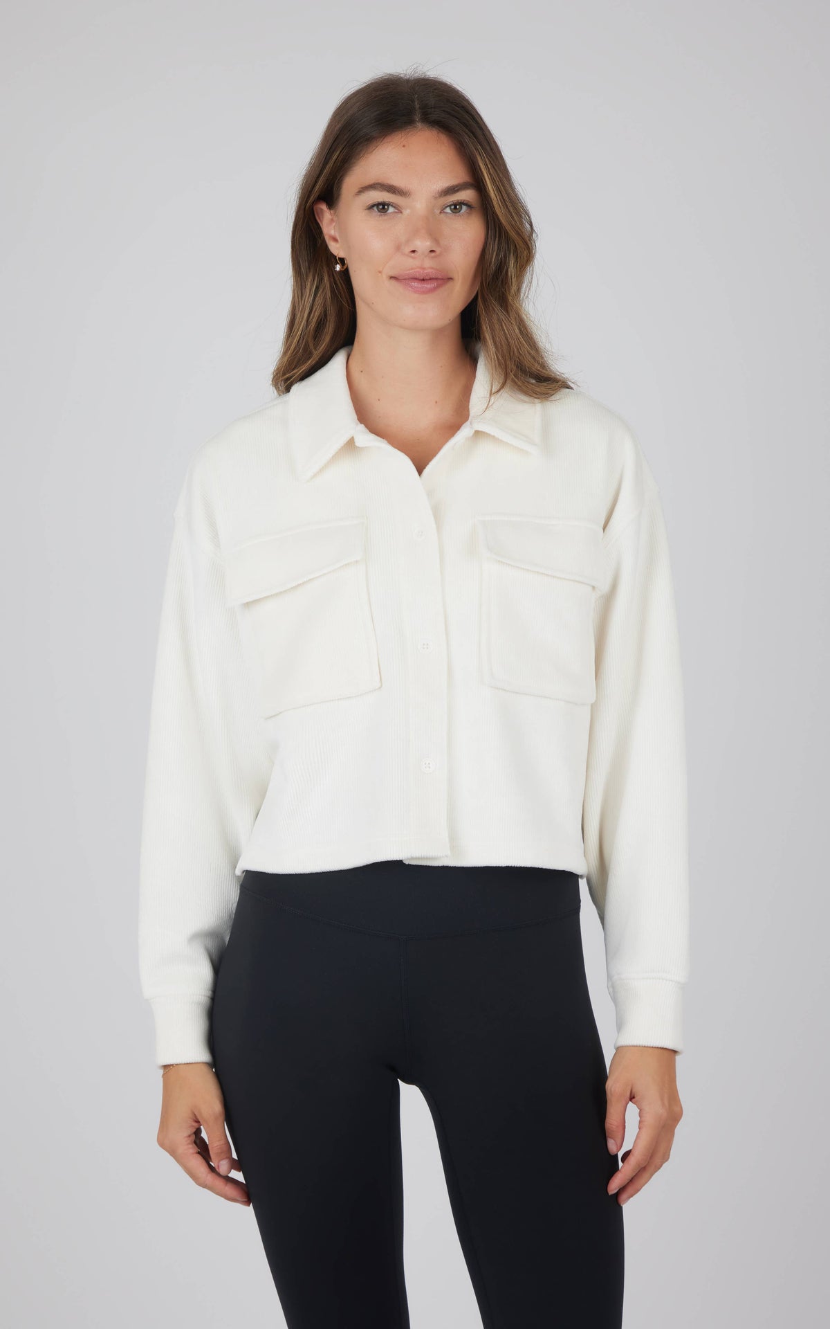 Ribbed Shirt Jacket