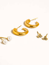 Women's 18K Gold Non-Tarnish Earrings