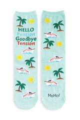 Women's Goodbye Tension Hello Pension Greeting Card Socks Infinity Classics International Inc.