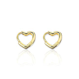 - Small Open Heart Hoops Earrings KIKICHIC