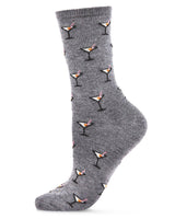 Martini Drink Cashmere Blend Crew Socks Infinity Classics International Inc.