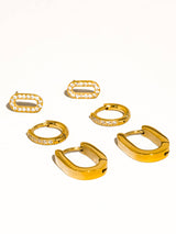 Women's 18K Gold Non-Tarnish Hoop Earrings