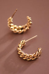 18K Gold Plated Hoop Earrings