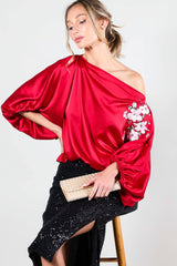 Women's High-Waist Sequin Midi Skirt With Side Slit Vine & Love