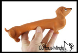 Curious Minds Toys - 1 Stretchy Weiner Dog Crushed Bead Sand Filled - Doggy Lover Curious Minds Toys