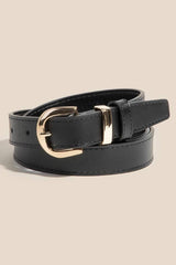 Anarchy Street - Stitched Border Thin Genuine Leather Belt Anarchy Street
