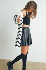 Womens Knitted Stripe Maxi Cardigan
