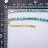 Gold Filled Turquoise Gemstone Choker Necklace