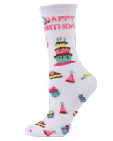 Happy Birthday Bamboo Blend Crew Socks Infinity Classics International Inc.