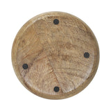 Bunny Hop Decorative Wooden Plate with White Bunny Motif - Rustic Farmhouse Spring Accent - 8.5 Diameter