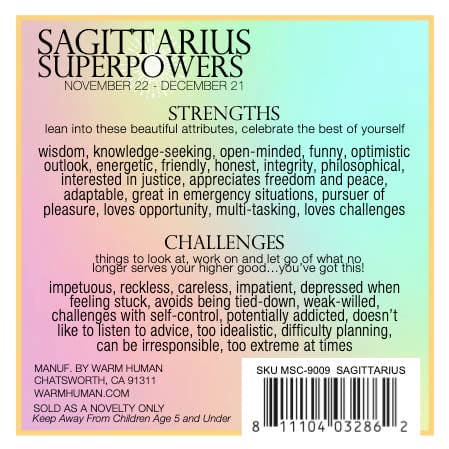 SAGITTARIUS SUPERPOWERS warm human