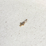 GoldFi - 18k Gold Filled Mini Bezel CZ Cross Charm GoldFi