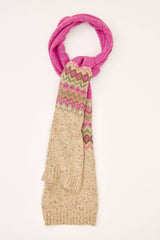 Fair Isle Chunky Knit Scarf