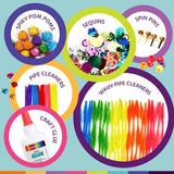 Kids Arts & Crafts Supplies Kit - with Storage Bin Dan&Darci