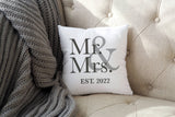 Wedding Gift Pillow, Happily Ever After, Mr Mrs, Engagement