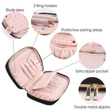 Jewelry Accesories Storage Organizer Case Bag Women: Dark Flower wandf
